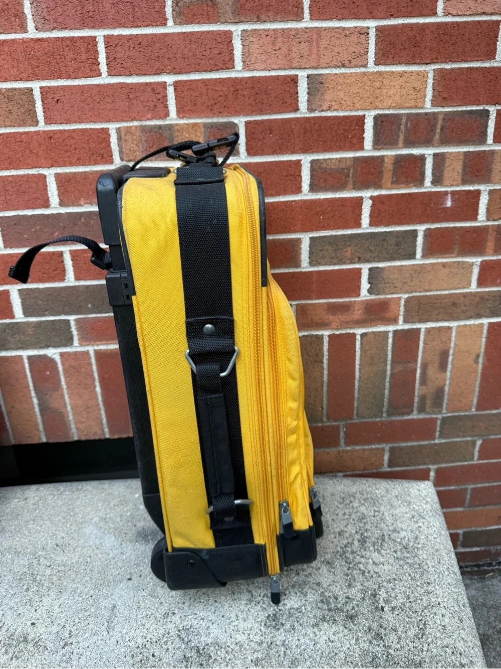 Briggs & Riley Half Moon Bay Yellow Rolling Carry On Suitcase Garment Bag